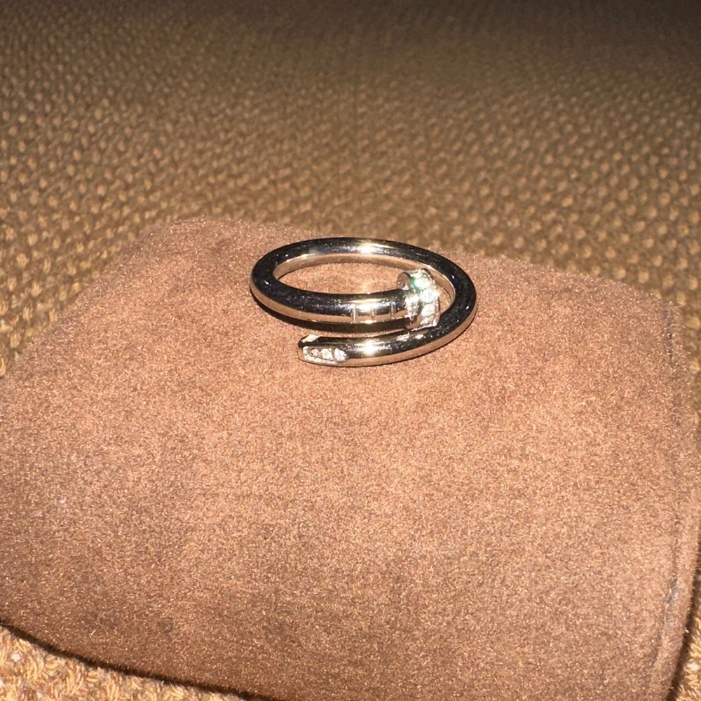 New Stainless Steel Fashion Wrap Ring with Stones